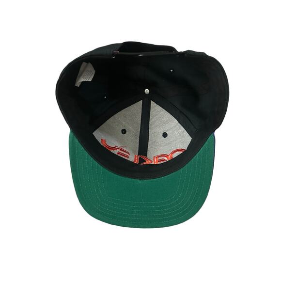 Oakley Orange Embroidered Letters Black Blue Snapback Hat Cap - Picture 7 of 7